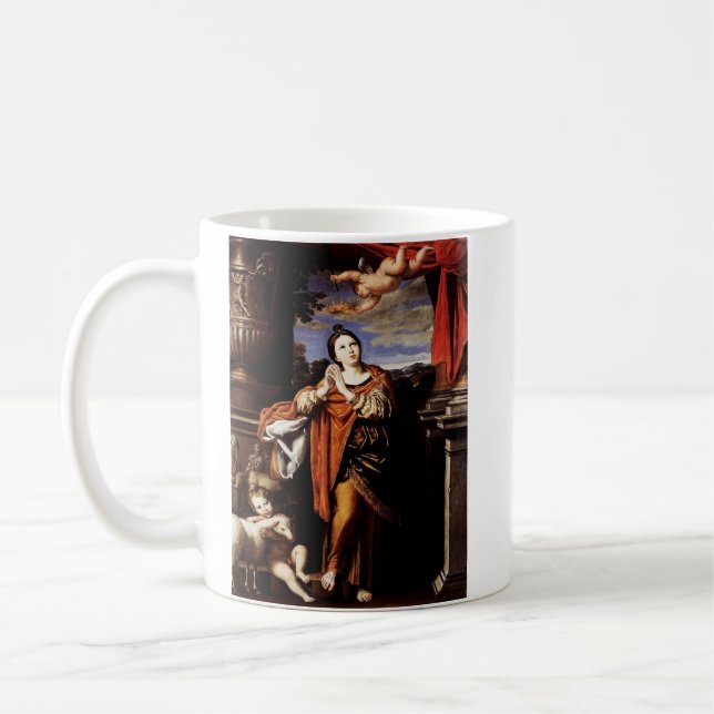 Caneca De Café Santa Inês por Domenico Zampieri (Esquerda)