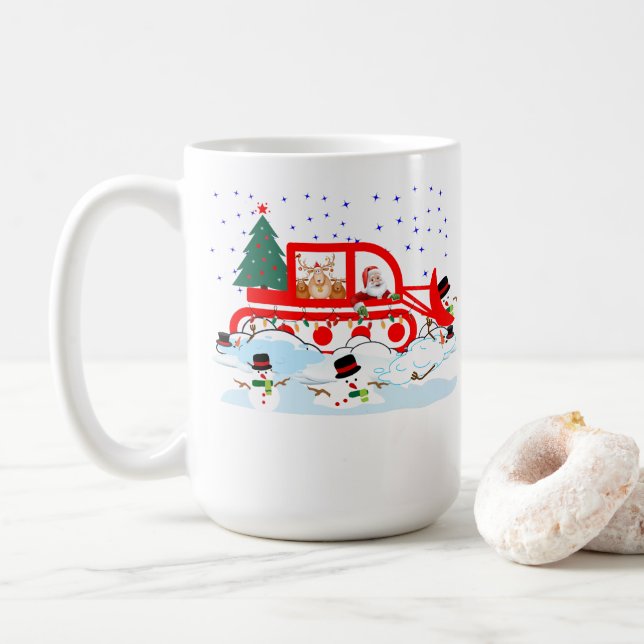 Caneca De Café Santa’s Snowplow Shenanigans – Wreck the Halls! (Com Donut)