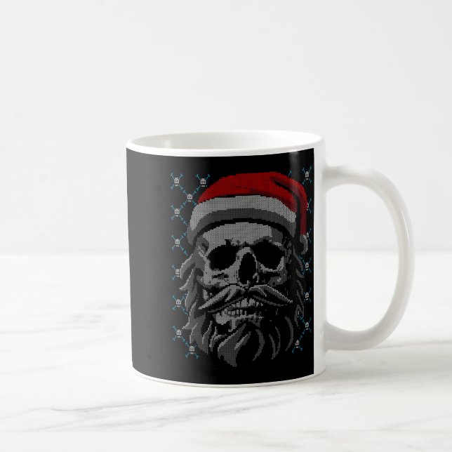 Caneca De Café Santa Skull Ugly Christmas Santa Lover Y Christmas (Direita)