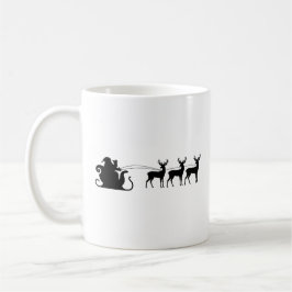 Caneca De Café Santa sleigh reindeer