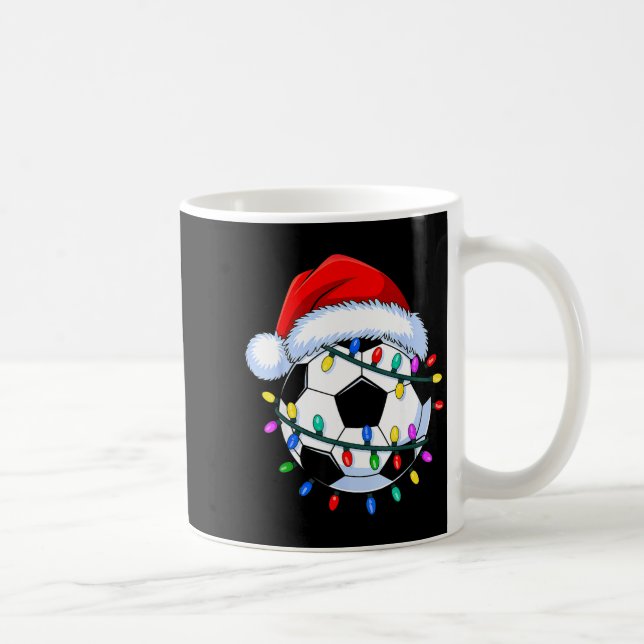 Caneca De Café Santa Soccer Ball Christmas Soccer  (Direita)