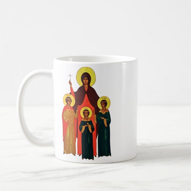 Caneca De Café Santa Sofia e Suas Filhas As Virtudes Eternas (Esquerda)