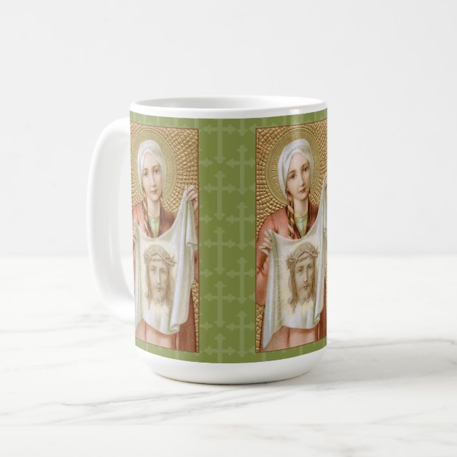 Caneca De Café Santa Verônica de Jerusalém (JM 60; Estilo 3) (Frente Esquerda)
