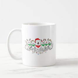 Caneca De Café Santapaws com luzes de Natal