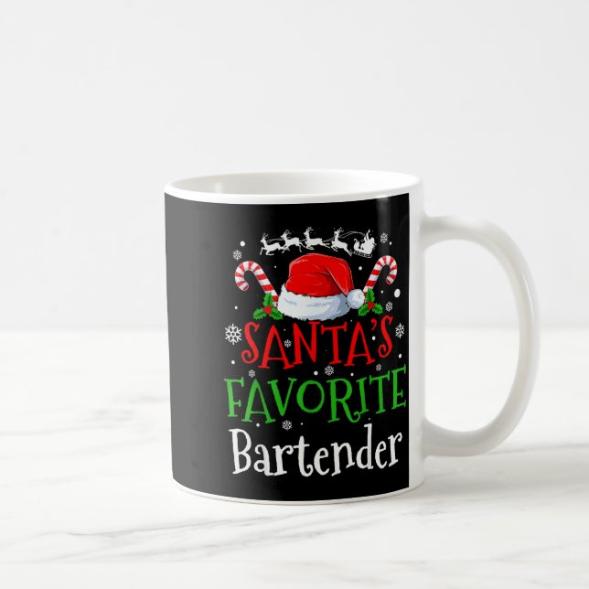 Caneca De Café Santa's Favorite Bartender Christmas Party  (Direita)