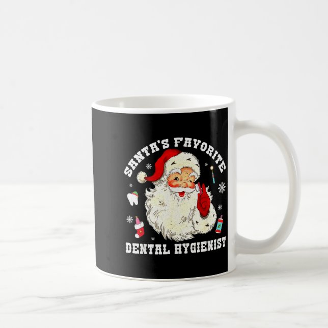 Caneca De Café Santas Favorite Dental Hygienist Christmas Funny G (Direita)