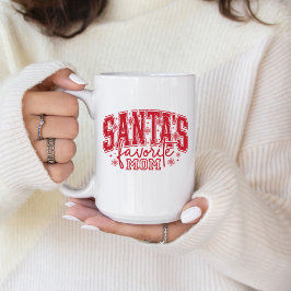 Caneca De Café Santa's Favorite Mom Coffee Mug