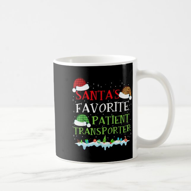 Caneca De Café Santa's Favorite Patient Transrter Fun Christmas  (Direita)