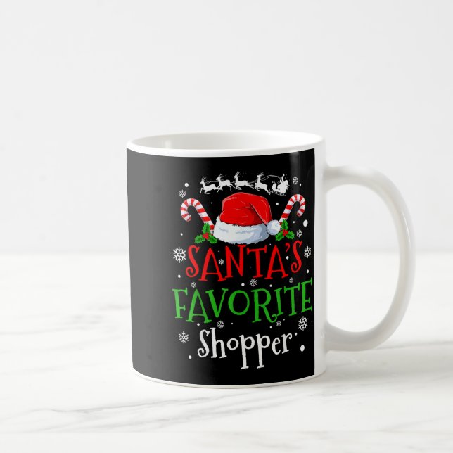 Caneca De Café Santa's Favorite Shopper Christmas Party  (Direita)