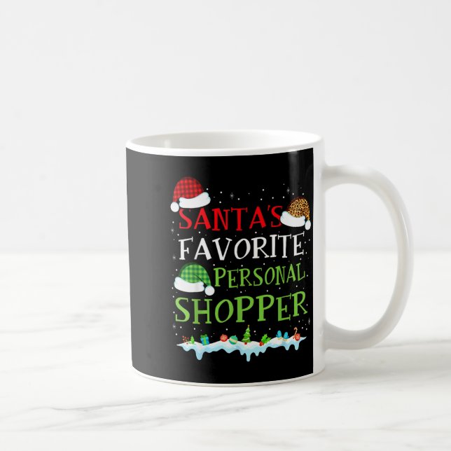 Caneca De Café Santa's Favorite Shopper Fun Christmas Consultant  (Direita)