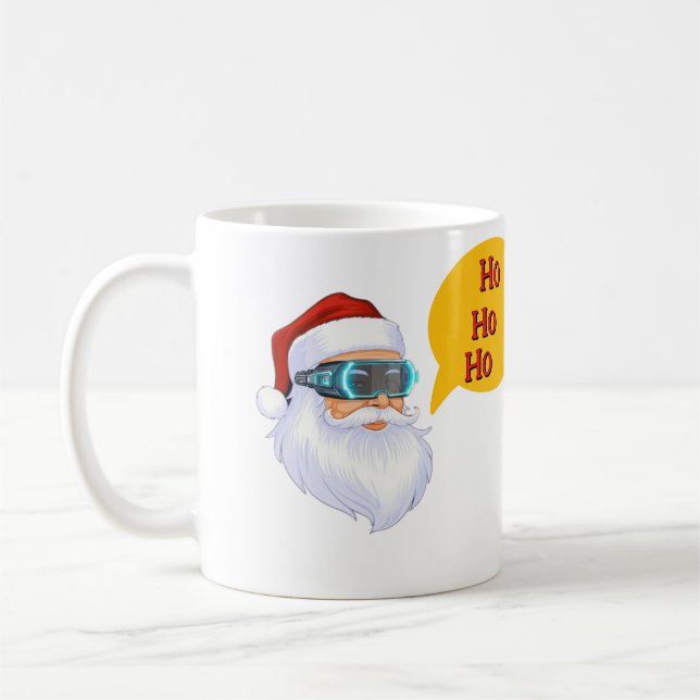 Caneca De Café Santa's HO HO HO Merry Christmas (Esquerda)