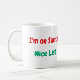 Caneca De Café Santas Nice List Mug - Natal