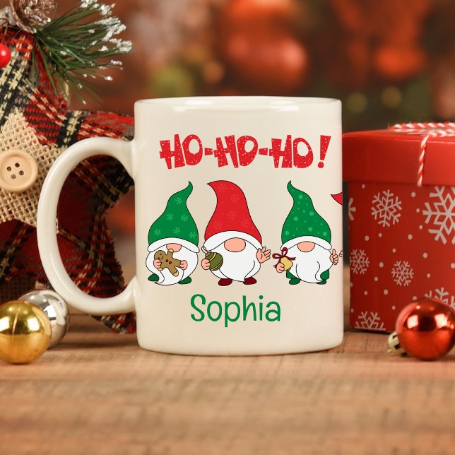 Caneca De Café Santas personalizáveis e bonitas de Natal personal (Criador carregado)