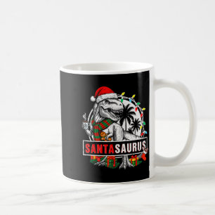 Caneca De Café Santasaurus T Rex Dinossauro Divertido Santa Sauru