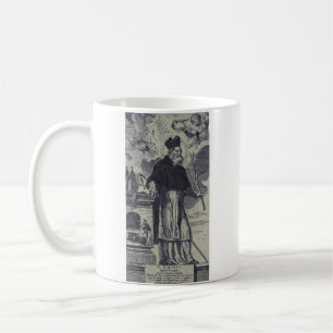 Caneca De Café Santo Albinus de Angers Bispo Premium da Misericór