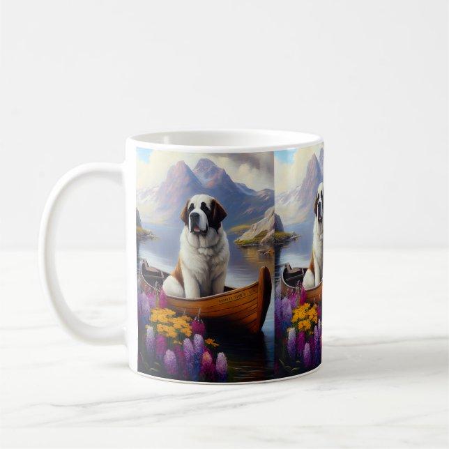 Caneca De Café Santo Bernard em um Paddle: Uma Aventura Cênica (Esquerda)