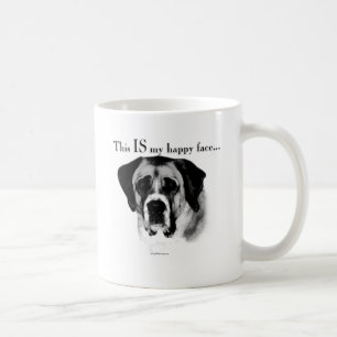 Caneca De Café Santo Bernard Happy Face