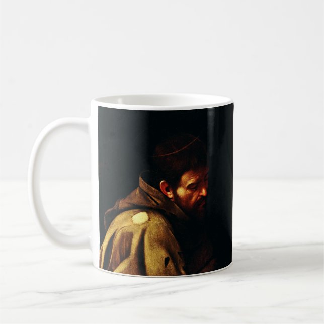 Caneca De Café Santo Francisco de Assisi por Caravaggio (Esquerda)