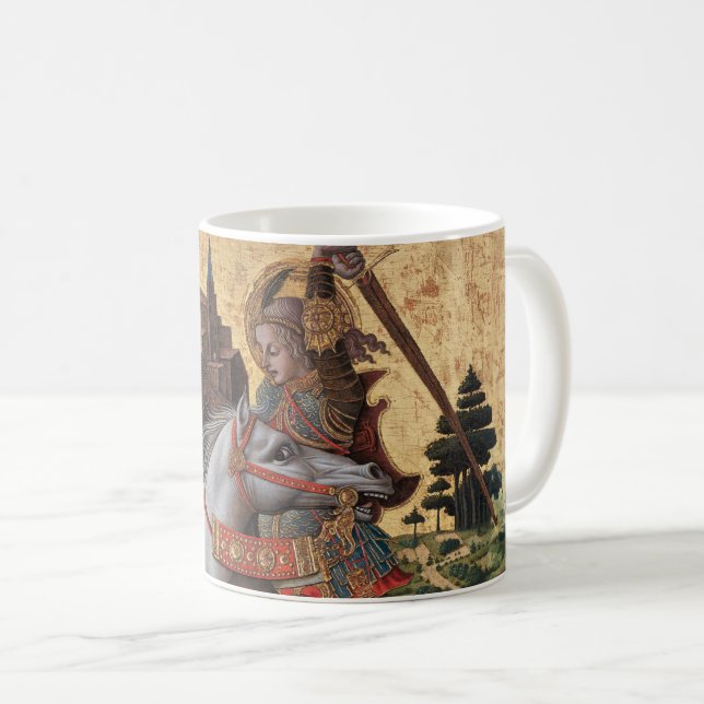Caneca De Café Santo George Slays Dragon Carlo Crivelli Paintin (Frente Esquerda)