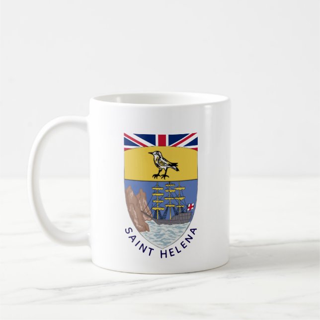 Caneca De Café Santo Helena casaco de armas (Esquerda)