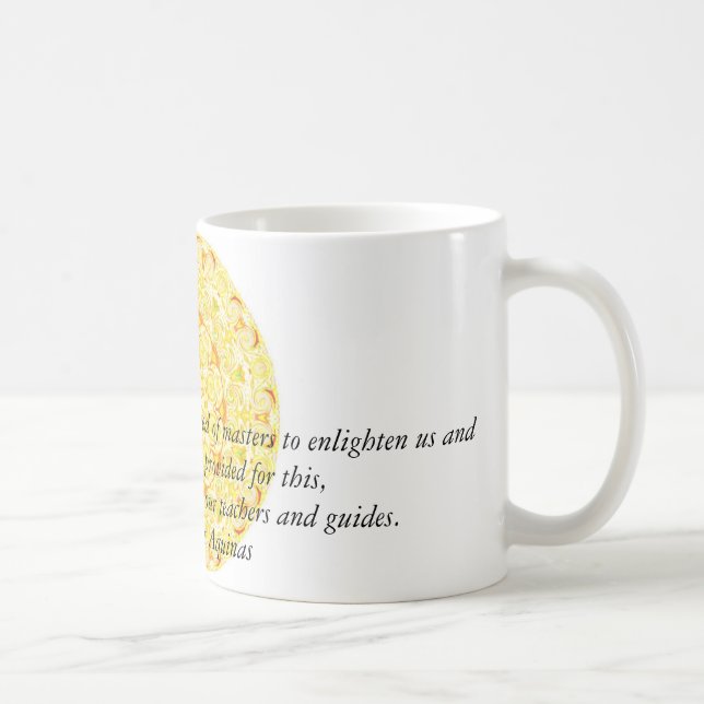 Caneca De Café Santo inspirado Tomás de Aquino das citações do (Direita)