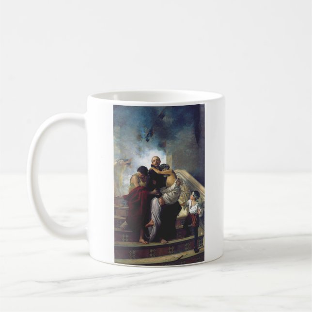 Caneca De Café Santo João de Deus Padroeiro dos Hospitais Arte Ca (Esquerda)