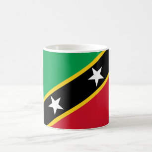 Caneca De Café Santo Kitts e bandeira de Nevis