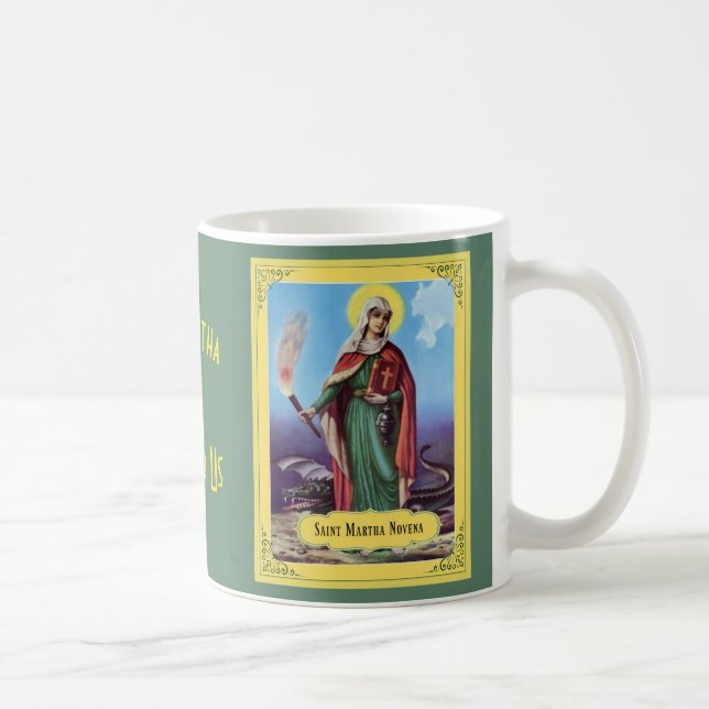 Caneca De Café Santo Martha oração de um Novena de nove semanas (Direita)