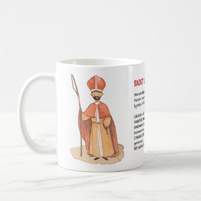Caneca De Café Santo Nicholas: Ícone do Presente de Caridade e Hi (Esquerda)