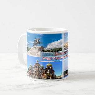 Caneca De Café Santo RU Petersburgo - Cavaleiro de Bronze - Patri