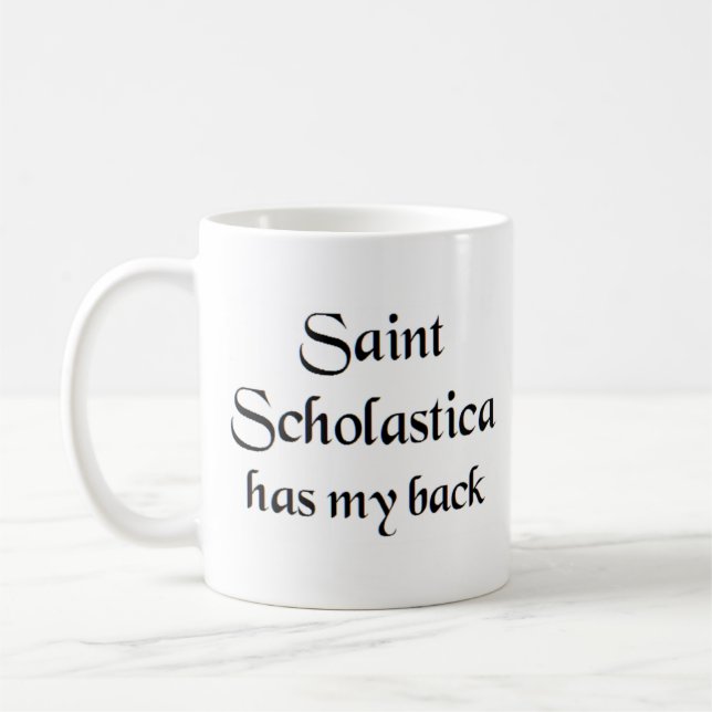 caneca de café santo scholastica (Esquerda)