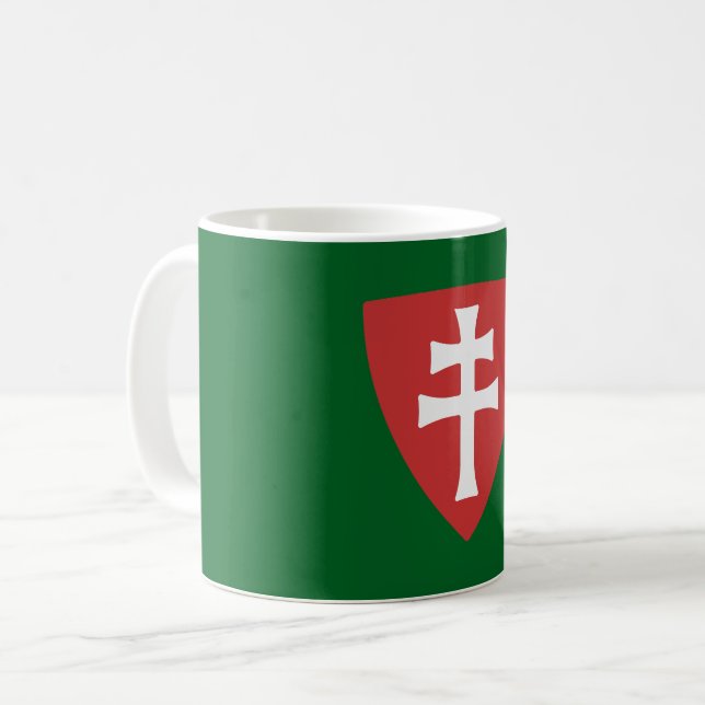 Caneca De Café santo stephen hungarian crus - símbolo hungário re (Frente Esquerda)