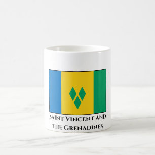 Caneca De Café Santo Vincent e Bandeira de Granadinas