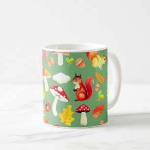 Caneca De Café Santuário e Autoamor Spa Floresta Aquarela