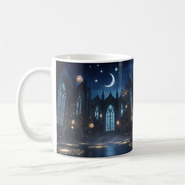 Caneca De Café Santuário Gótico Celestial - Uma Noite Mística (Esquerda)