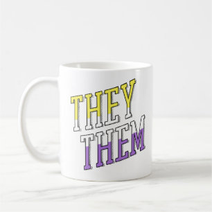 Caneca De Café São Cores Não-Binárias