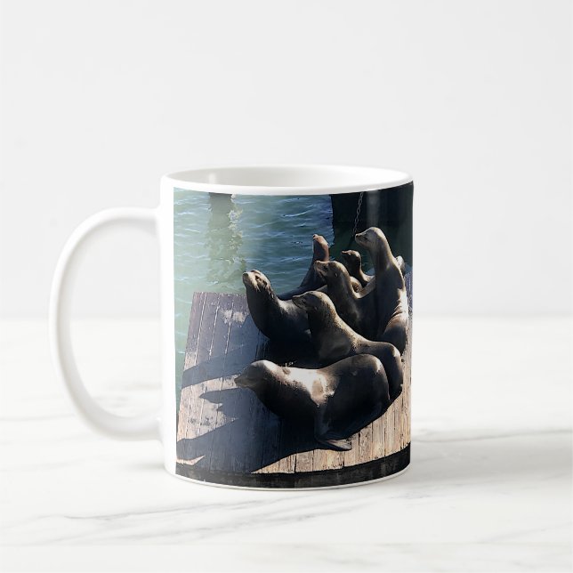 Caneca De Café São Francisco Pier 39 Leões Marinhos #2 Mug (Esquerda)