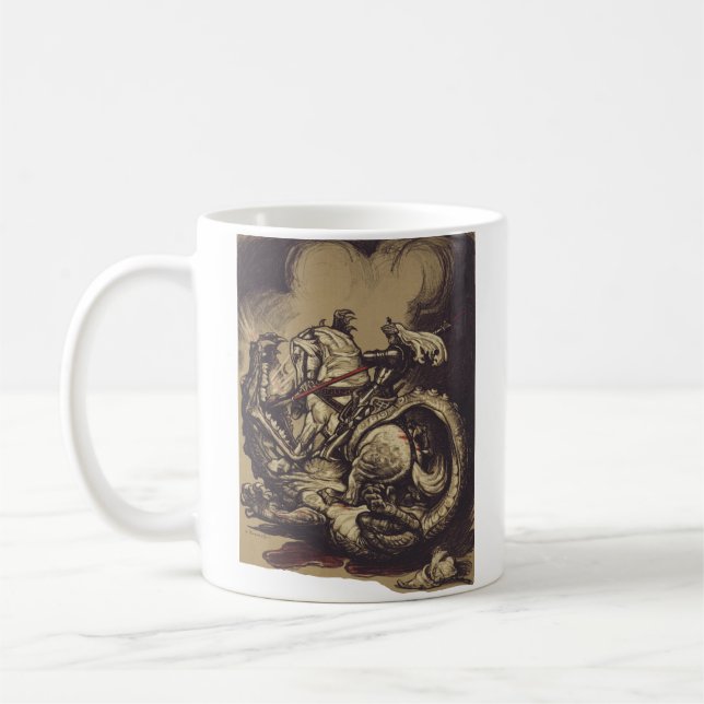 Caneca De Café São Jorge e o Dragão Grande Mártir (Esquerda)