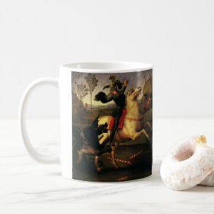 Caneca De Café São Jorge lutando contra o Dragão de Rafael Sanzio