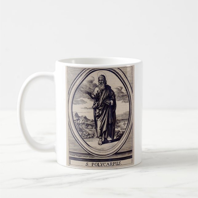 Caneca De Café São Policarpo de Esmirna Mártir e Padre da Igreja (Esquerda)