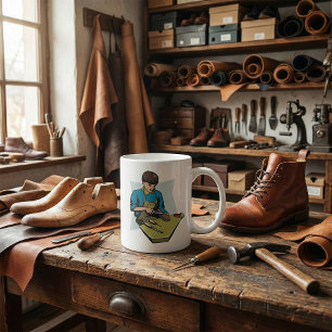 Caneca De Café Sapateiro de Reparos de Calçados Vintage