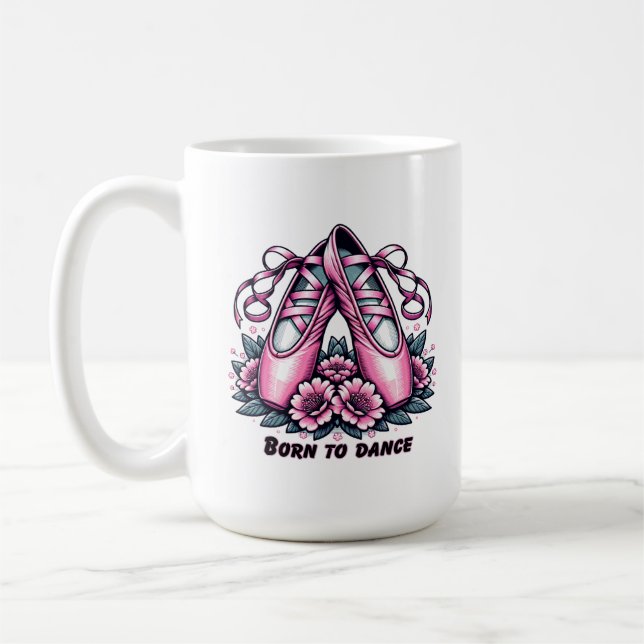 Caneca De Café Sapatilhas de Ballet Rosa (Esquerda)