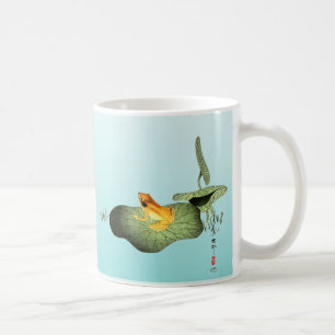 Caneca De Café Sapo amarelo no Lotus Leaf