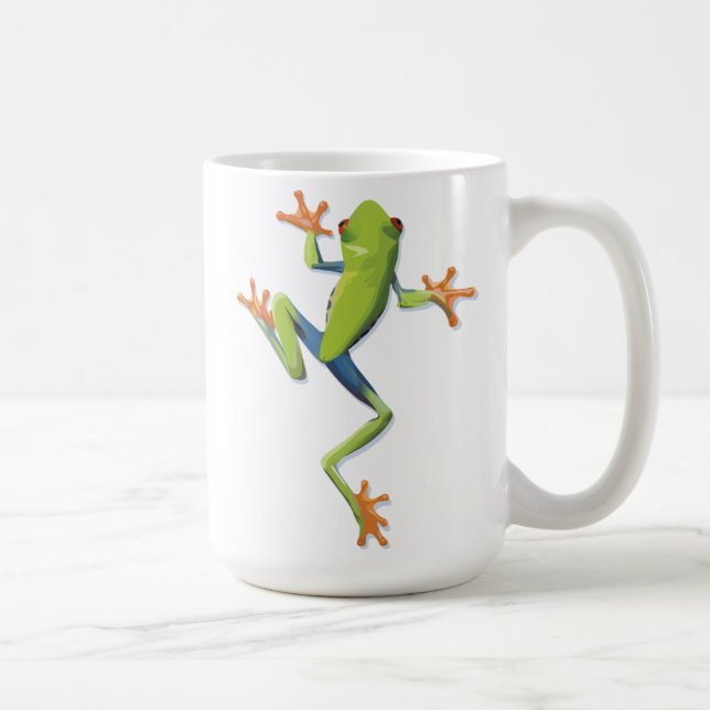 Caneca De Café Sapo anfíbio-verde (Direita)
