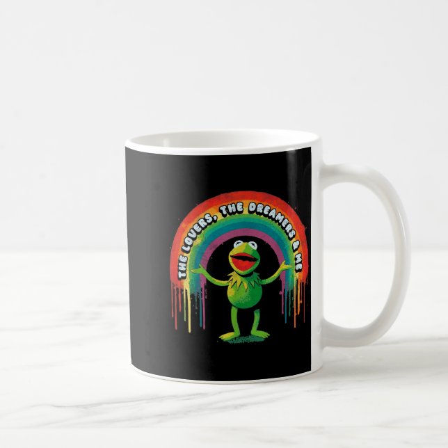 Caneca De Café Sapo Arco-Íris Retrô Divertido Conexão Os Amantes  (Direita)