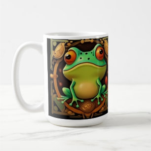 Caneca De Café Sapo Art Deco Moldado de café V2,