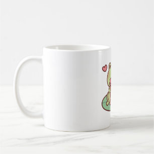 Caneca De Café Sapo Bonito Adora Chá De Bolha De Bebendo