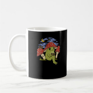 Caneca De Café Sapo com Chapéu de Cogumelo - Cottagecore Goblinco