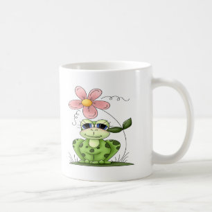 Caneca De Café Sapo com flor