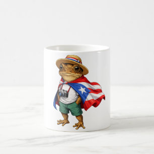 Caneca De Café Sapo Coqui Bandeira de Porto Rico Taino Bor Puerto